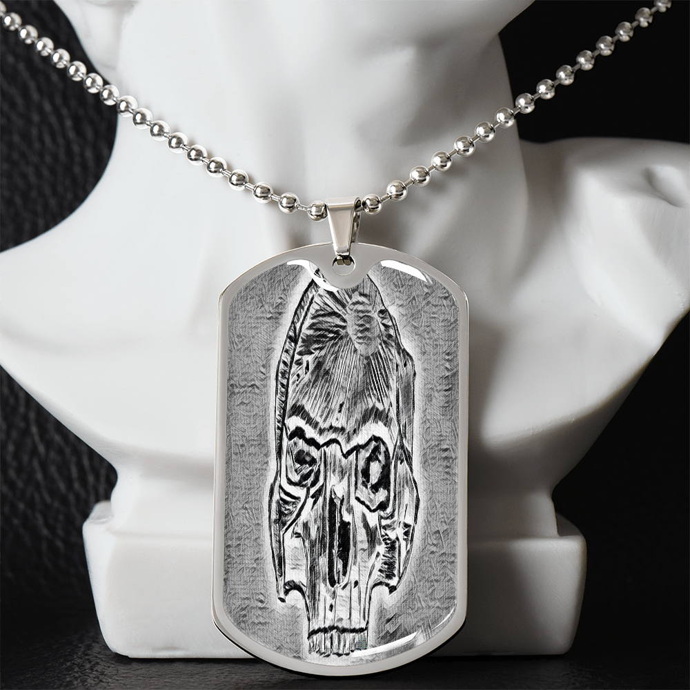 Dog Tag Necklace - "The Skull" - Premium Dog Tag Necklace from Concordia Style Boutique - Just $26.56! Shop now at Concordia Style Boutique