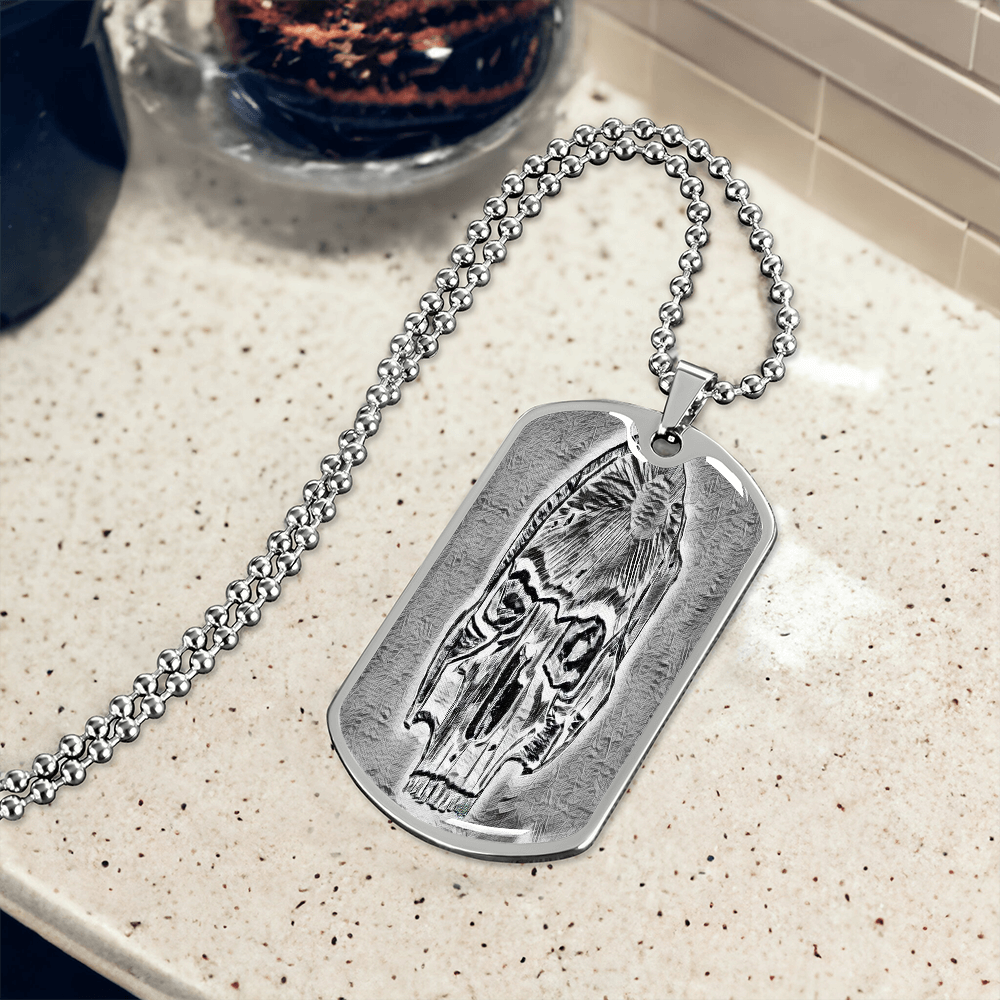 Dog Tag Necklace - "The Skull" - Premium Dog Tag Necklace from Concordia Style Boutique - Just $26.56! Shop now at Concordia Style Boutique