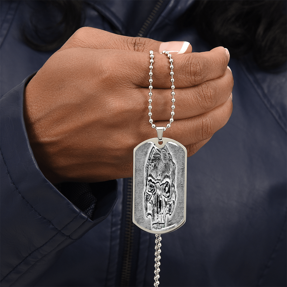 Dog Tag Necklace - "The Skull" - Premium Dog Tag Necklace from Concordia Style Boutique - Just $26.56! Shop now at Concordia Style Boutique