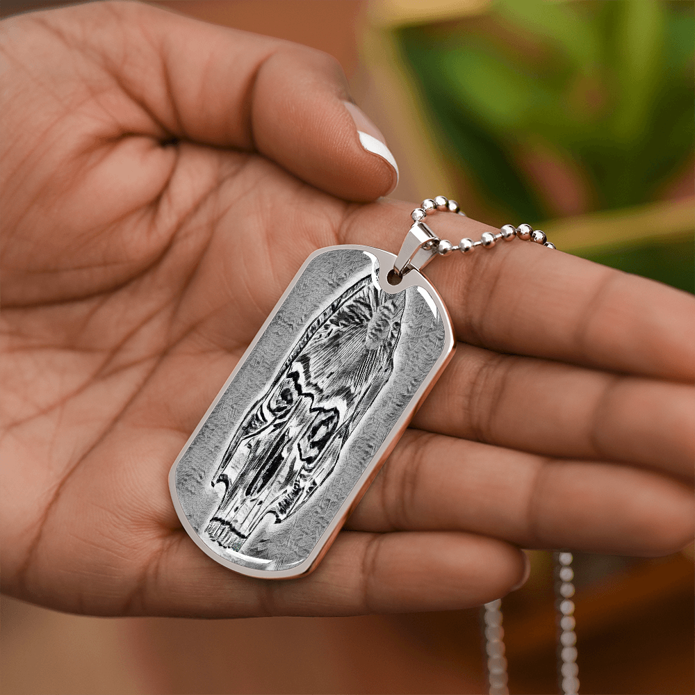 Dog Tag Necklace - "The Skull" - Premium Dog Tag Necklace from Concordia Style Boutique - Just $26.56! Shop now at Concordia Style Boutique