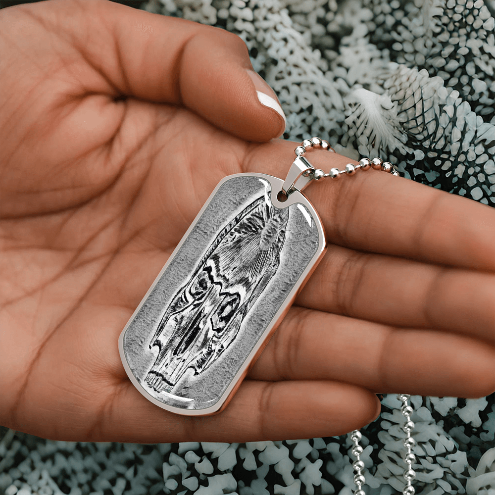 Dog Tag Necklace - "The Skull" - Premium Dog Tag Necklace from Concordia Style Boutique - Just $26.56! Shop now at Concordia Style Boutique