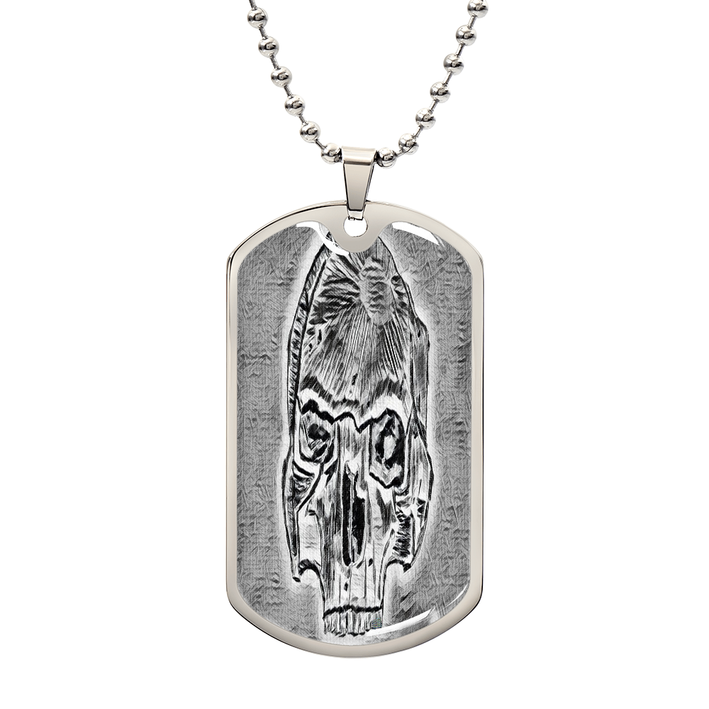 Dog Tag Necklace - "The Skull" - Premium Dog Tag Necklace from Concordia Style Boutique - Just $26.56! Shop now at Concordia Style Boutique