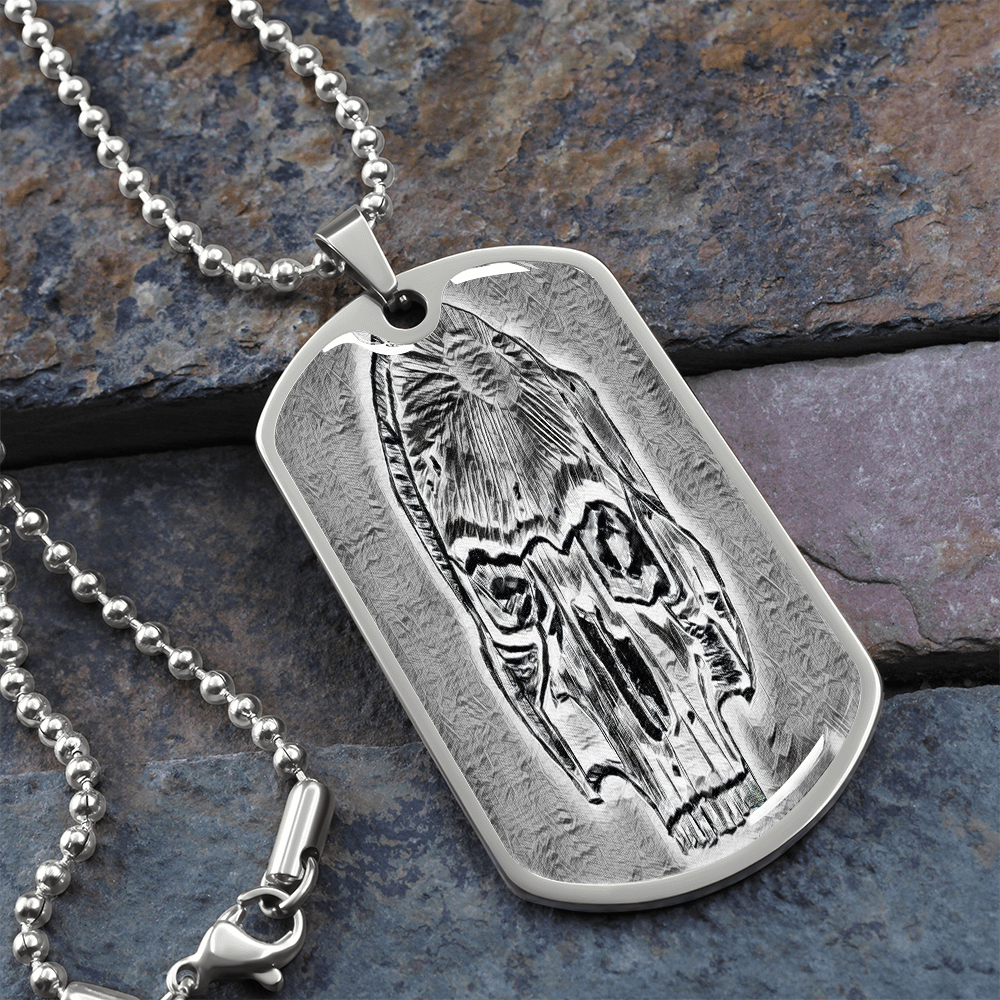 Dog Tag Necklace - "The Skull" - Premium Dog Tag Necklace from Concordia Style Boutique - Just $26.56! Shop now at Concordia Style Boutique