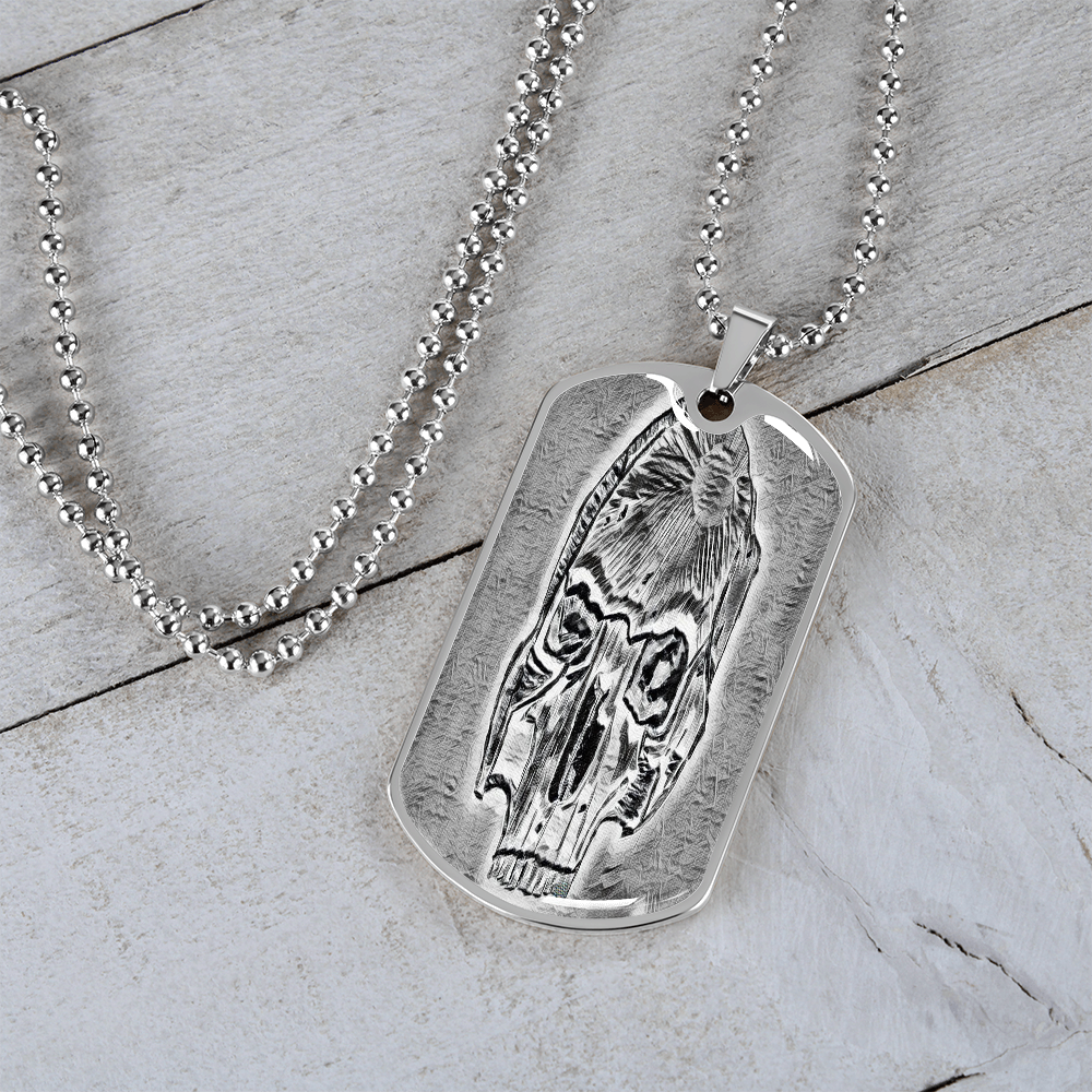 Dog Tag Necklace - "The Skull" - Premium Dog Tag Necklace from Concordia Style Boutique - Just $26.56! Shop now at Concordia Style Boutique