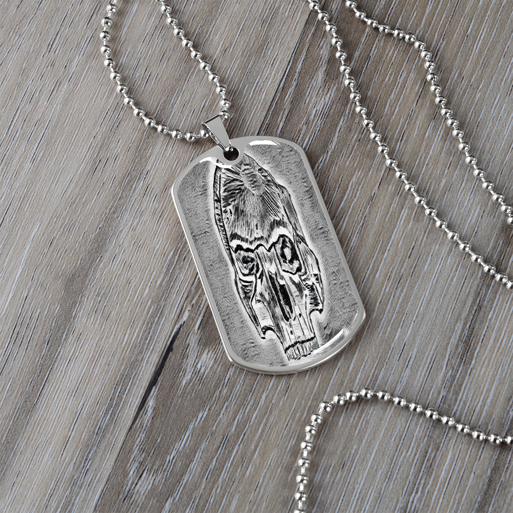 Dog Tag Necklace - "The Skull" - Premium Dog Tag Necklace from Concordia Style Boutique - Just $26.56! Shop now at Concordia Style Boutique