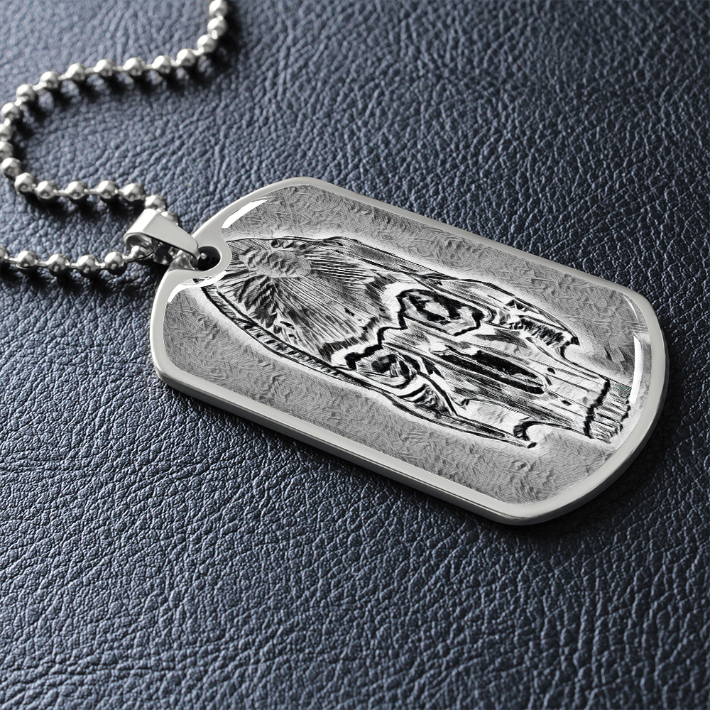 Dog Tag Necklace - "The Skull" - Premium Dog Tag Necklace from Concordia Style Boutique - Just $26.56! Shop now at Concordia Style Boutique