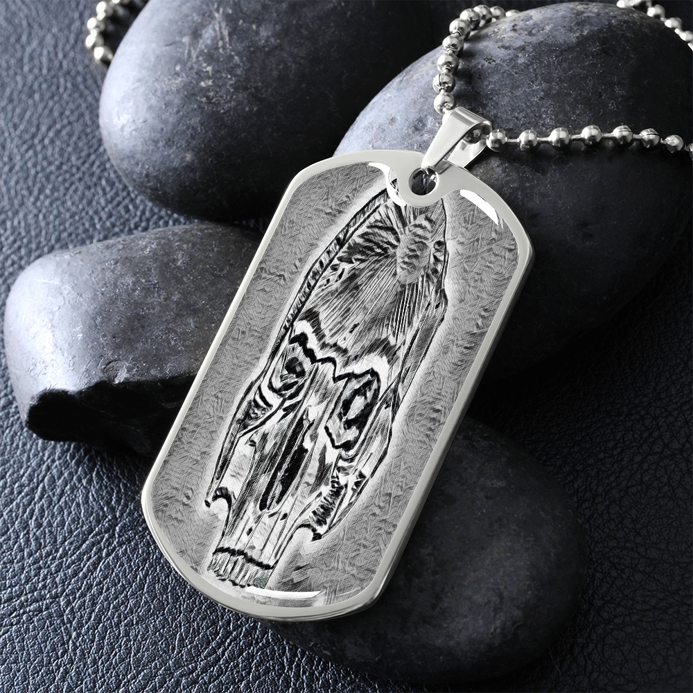 Dog Tag Necklace - "The Skull" - Premium Dog Tag Necklace from Concordia Style Boutique - Just $26.56! Shop now at Concordia Style Boutique