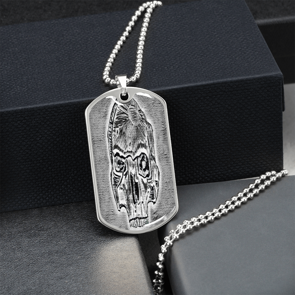 Dog Tag Necklace - "The Skull" - Premium Dog Tag Necklace from Concordia Style Boutique - Just $26.56! Shop now at Concordia Style Boutique