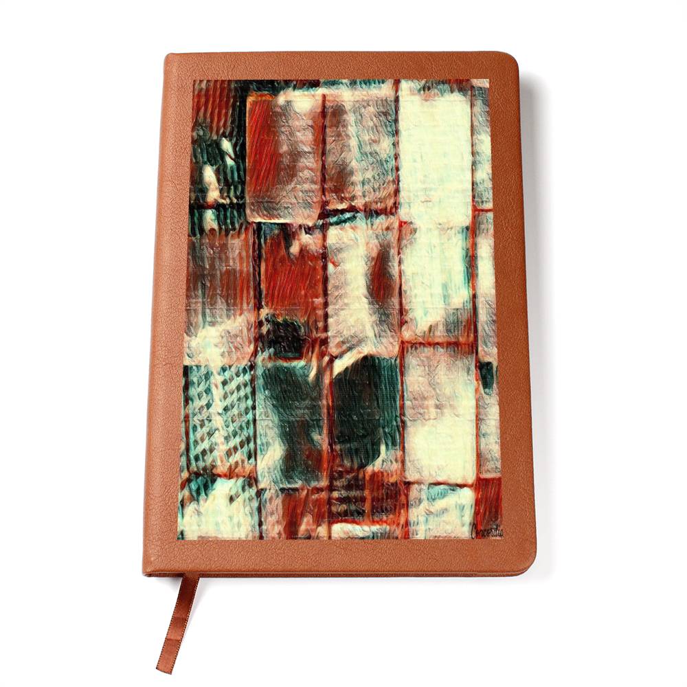 Square Dance -  Graphic Leather Journal - Premium Journal from ShineOn Fulfillment - Just $29.95! Shop now at Concordia Style Boutique