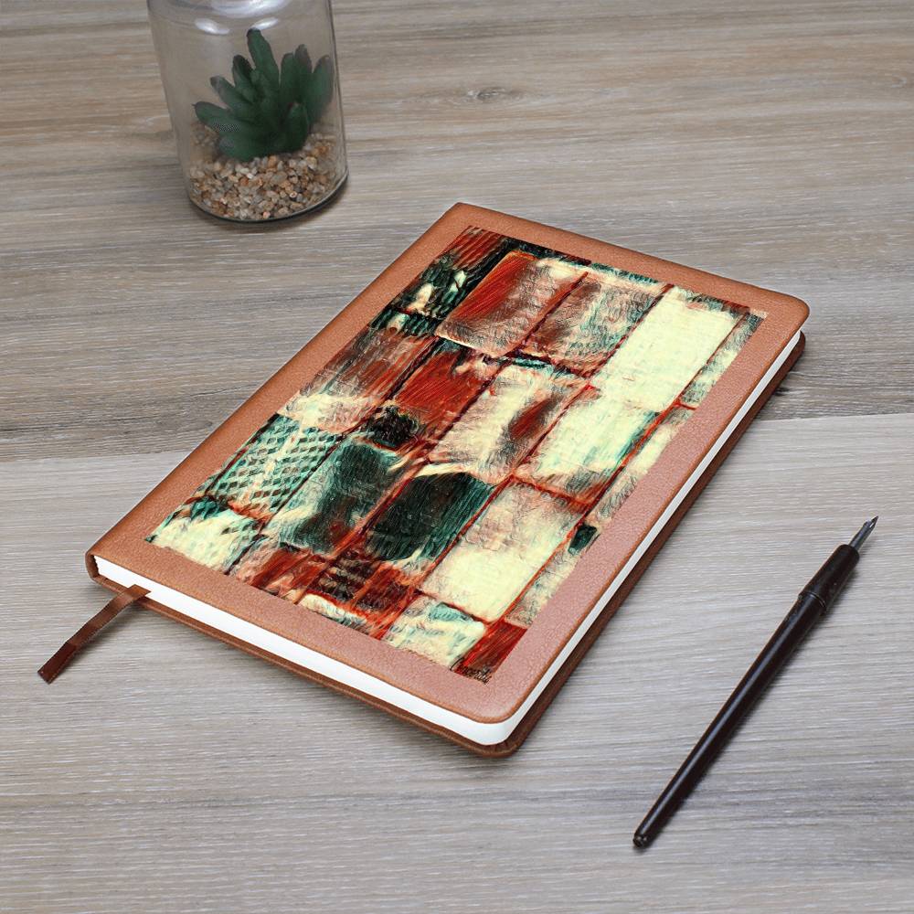 Square Dance -  Graphic Leather Journal - Premium Jewelry from ShineOn Fulfillment - Just $29.95! Shop now at Concordia Style Boutique