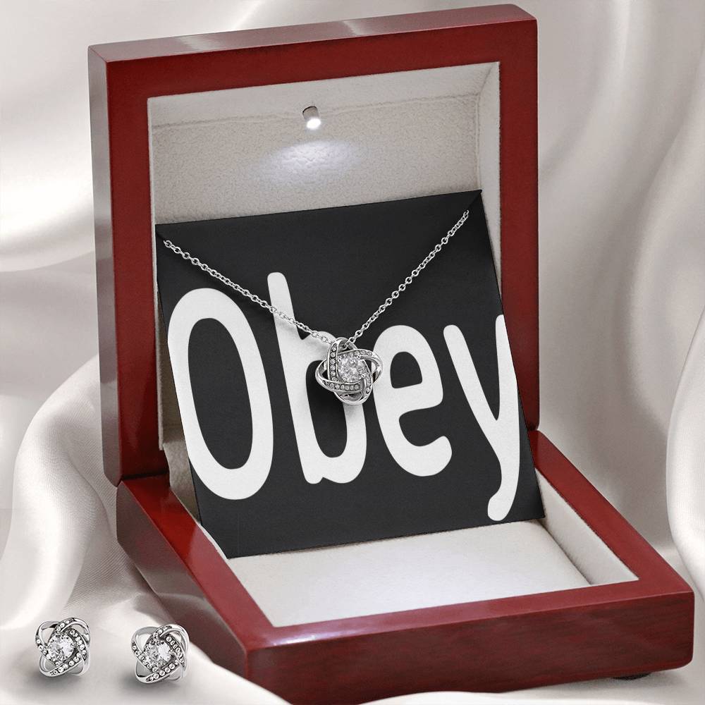 Obey - Love Knot - Premium Jewelry from ShineOn Fulfillment - Just $79.95! Shop now at Concordia Style Boutique