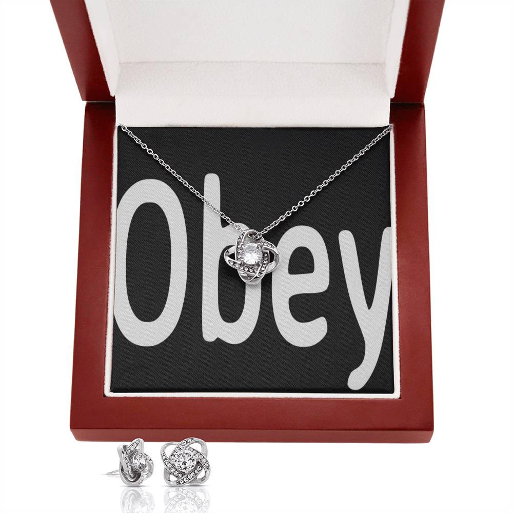 Obey - Love Knot - Premium Jewelry from ShineOn Fulfillment - Just $79.95! Shop now at Concordia Style Boutique