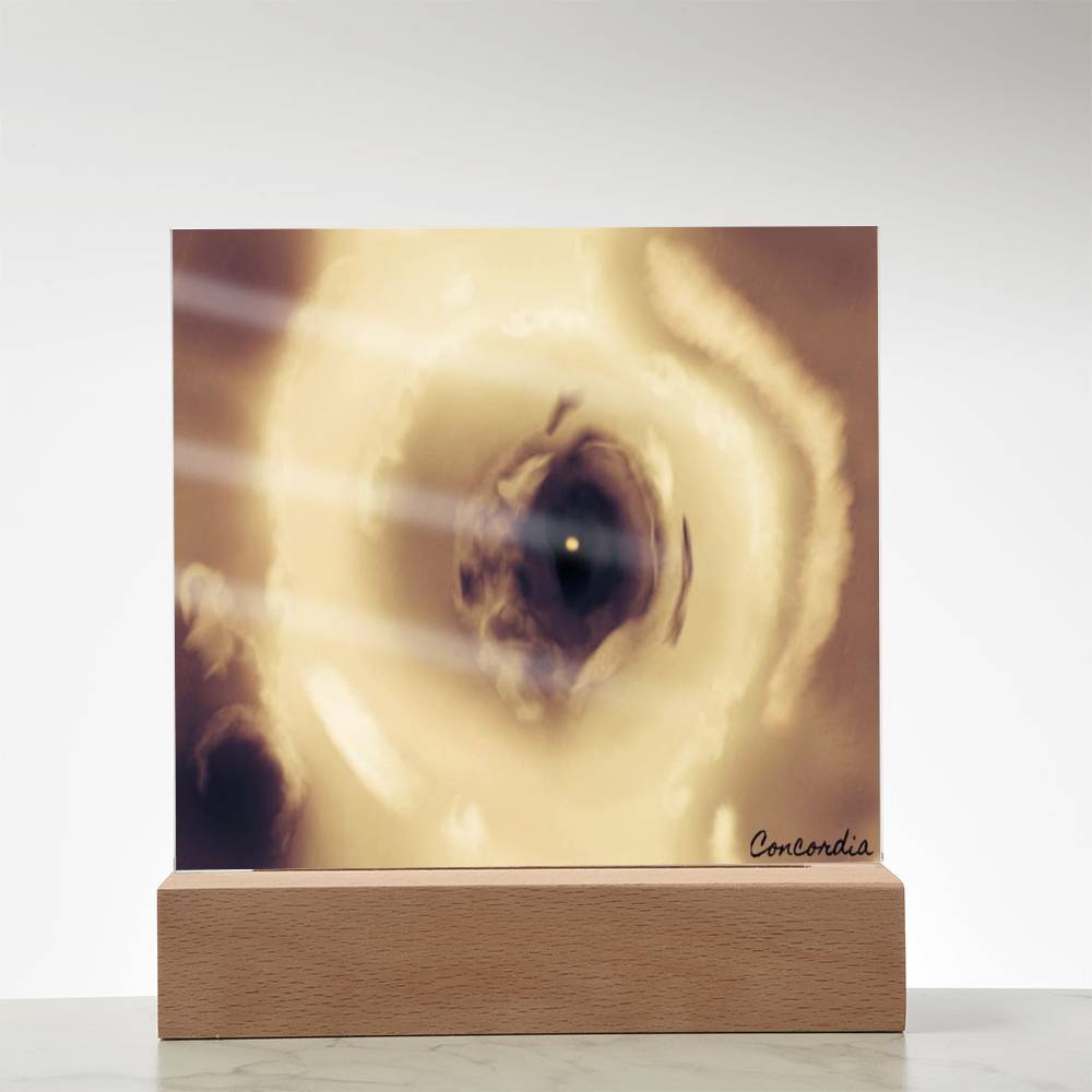 The Eye - Square Acrylic Plaque with LED Wooden Base - Premium Plaque from ShineOn Fulfillment - Just $39.95! Shop now at Concordia Style Boutique