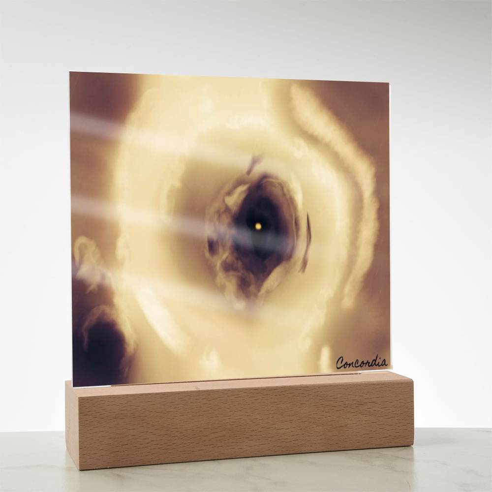 The Eye - Square Acrylic Plaque with LED Wooden Base - Premium Plaque from ShineOn Fulfillment - Just $39.95! Shop now at Concordia Style Boutique