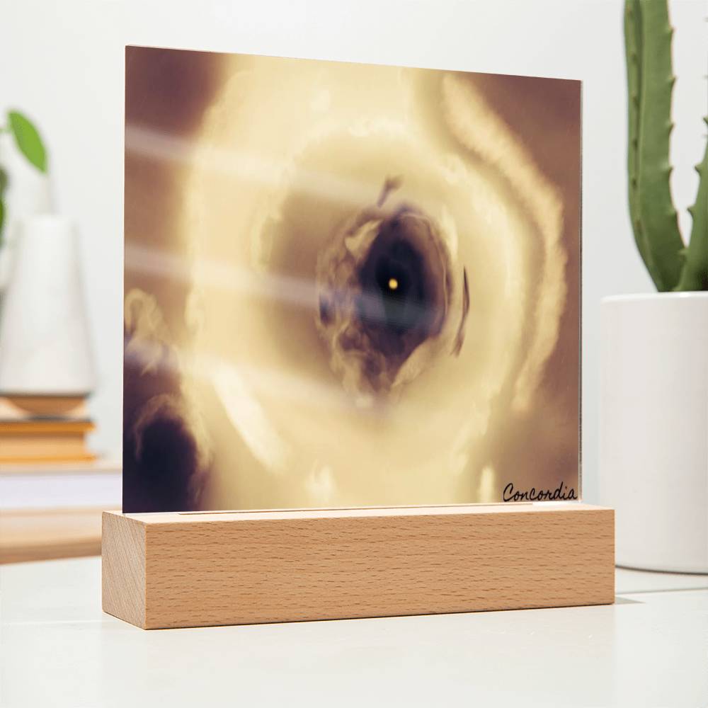 The Eye - Square Acrylic Plaque with LED Wooden Base - Premium Plaque from ShineOn Fulfillment - Just $39.95! Shop now at Concordia Style Boutique