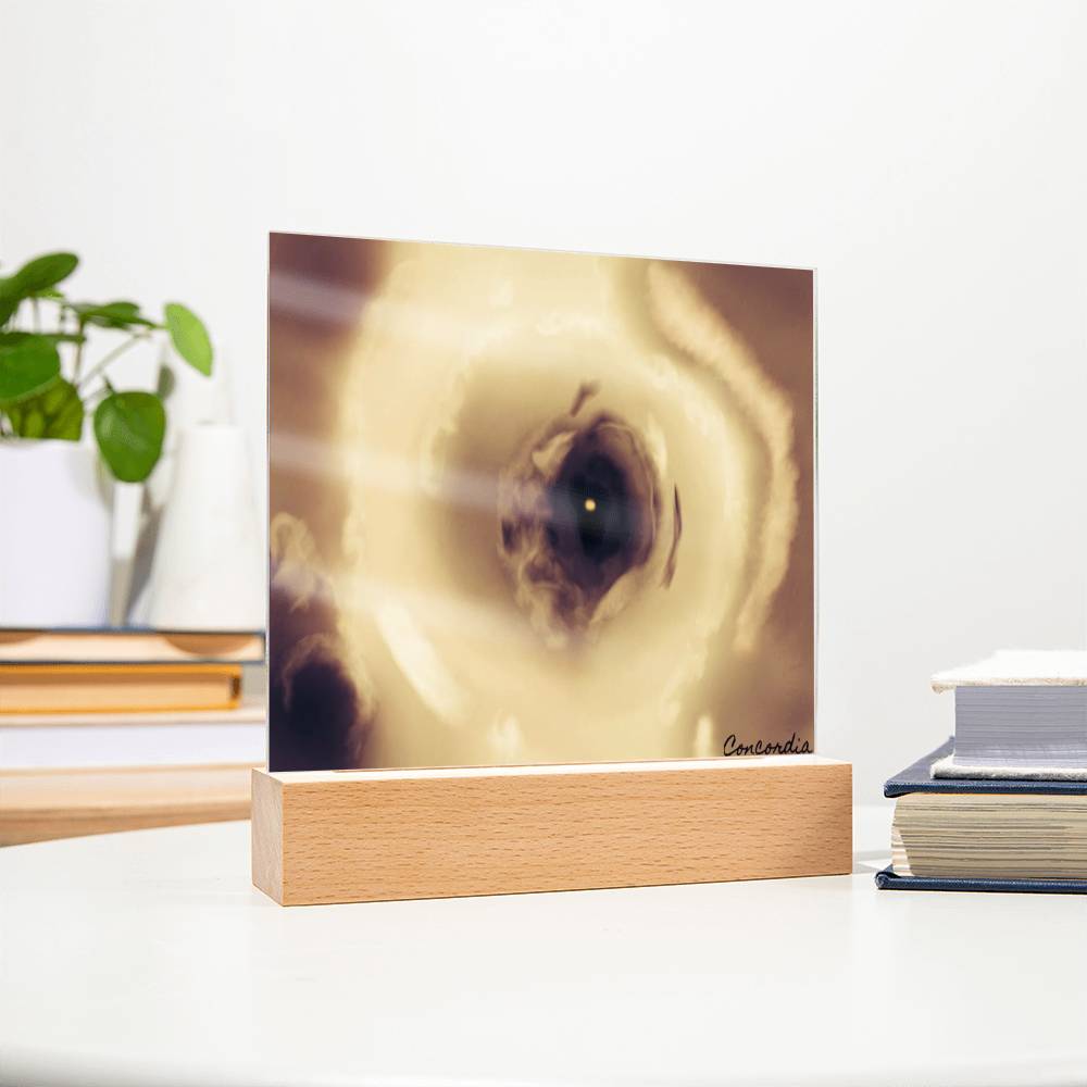 The Eye - Square Acrylic Plaque with LED Wooden Base - Premium Plaque from ShineOn Fulfillment - Just $39.95! Shop now at Concordia Style Boutique