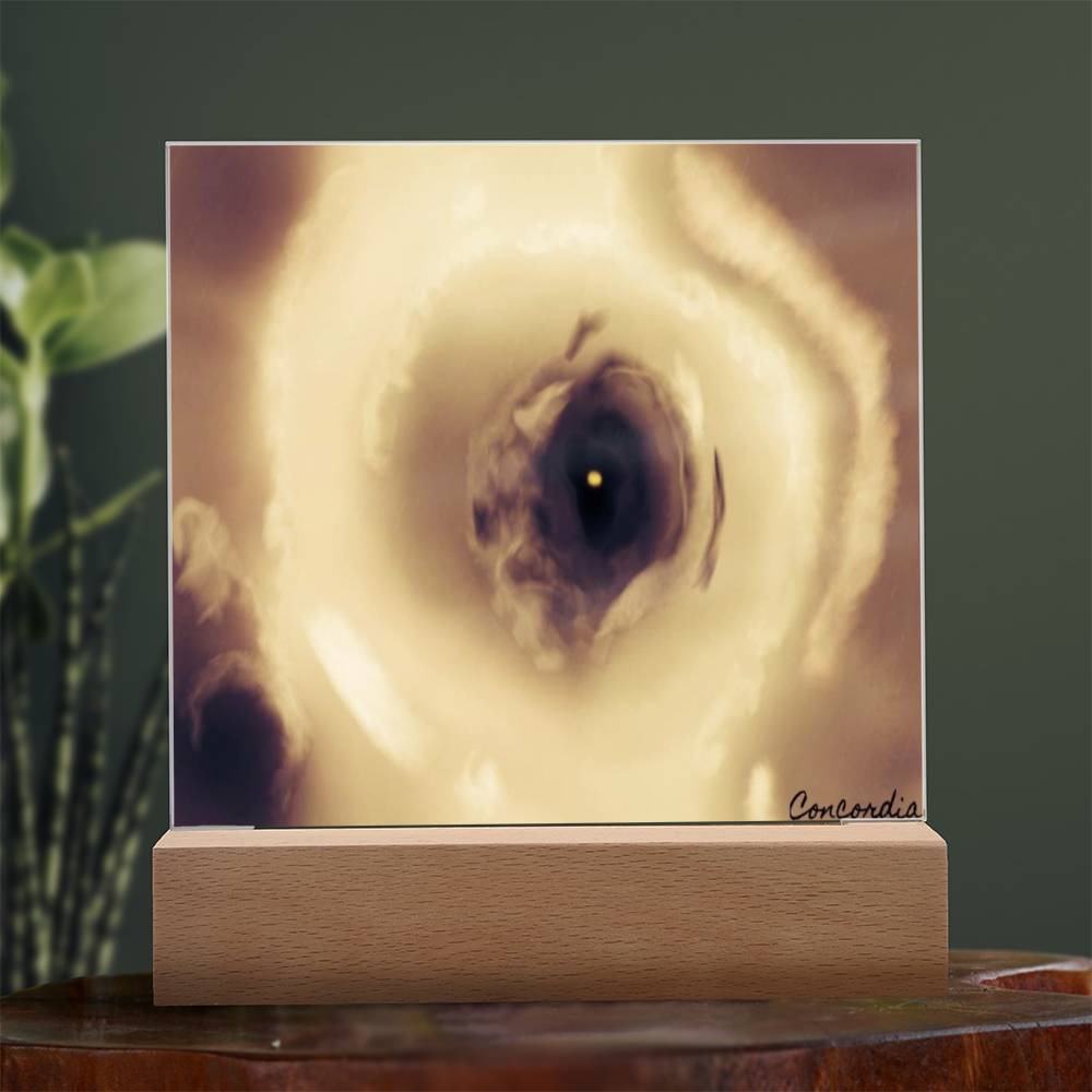 The Eye - Square Acrylic Plaque with LED Wooden Base - Premium Jewelry from ShineOn Fulfillment - Just $39.95! Shop now at Concordia Style Boutique