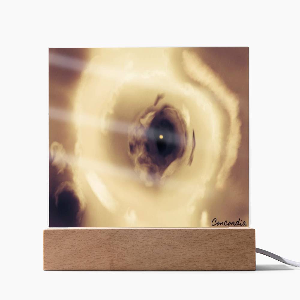 The Eye - Square Acrylic Plaque with LED Wooden Base - Premium Plaque from ShineOn Fulfillment - Just $39.95! Shop now at Concordia Style Boutique