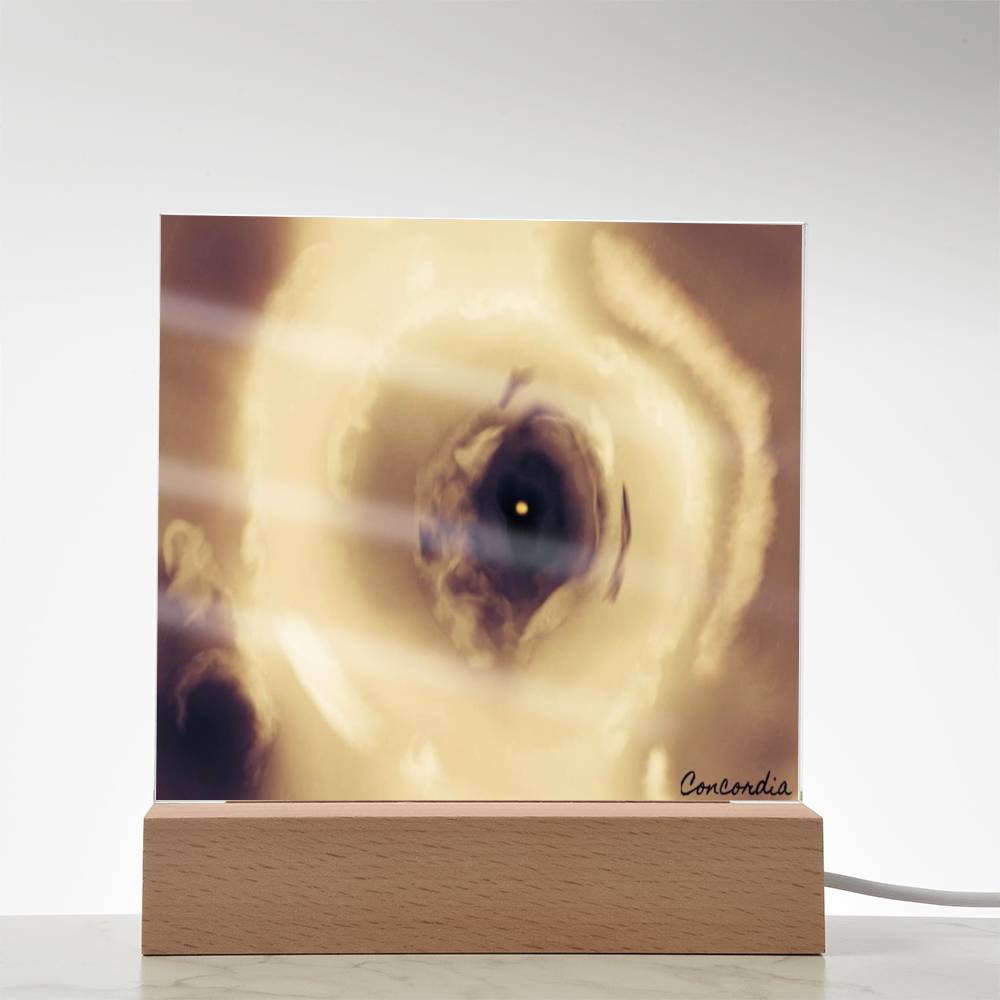 The Eye - Square Acrylic Plaque with LED Wooden Base - Premium Plaque from ShineOn Fulfillment - Just $39.95! Shop now at Concordia Style Boutique