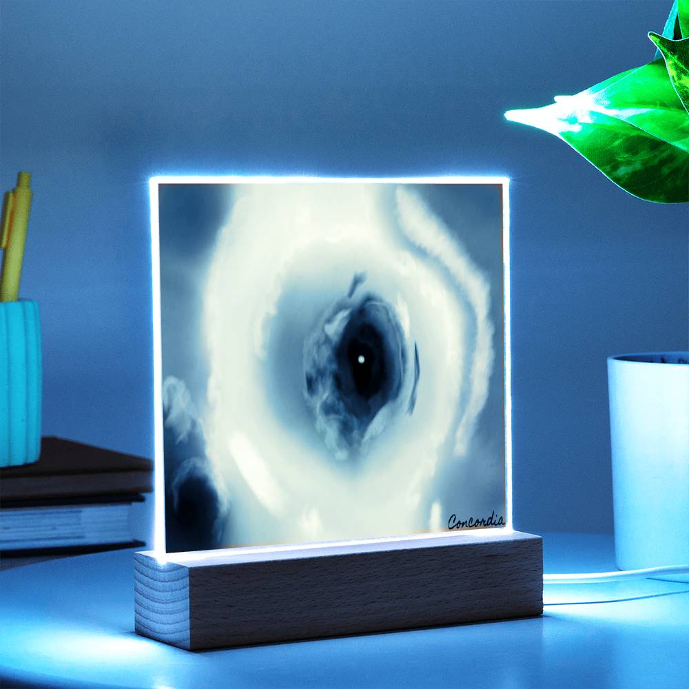 The Eye - Square Acrylic Plaque with LED Wooden Base - Premium Plaque from ShineOn Fulfillment - Just $39.95! Shop now at Concordia Style Boutique