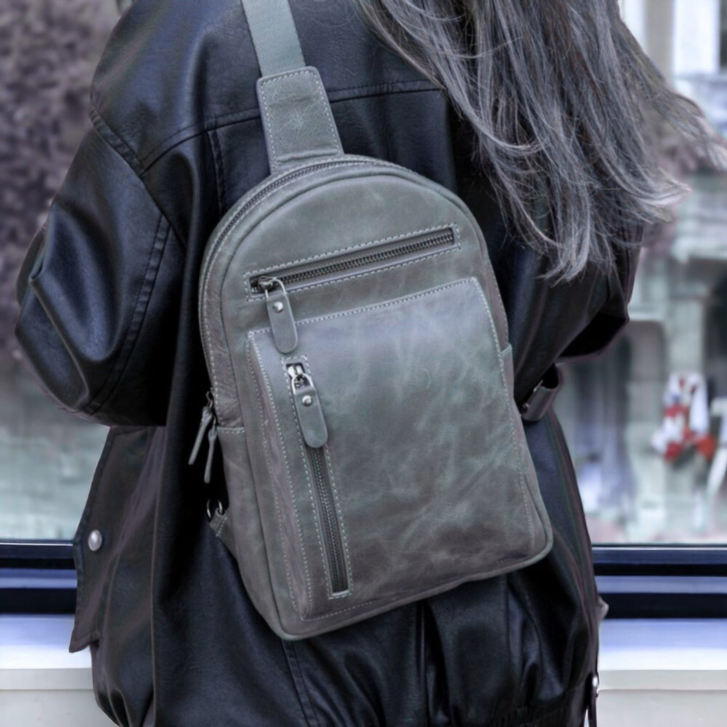 Athens Unisex Leather Cross Bag - Concordia Style Boutique