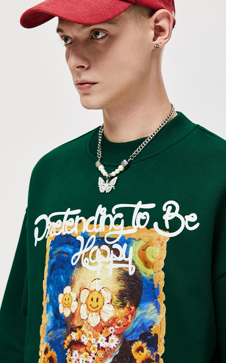 Van Gogh Daisy Flower Crew - Concordia Style Boutique