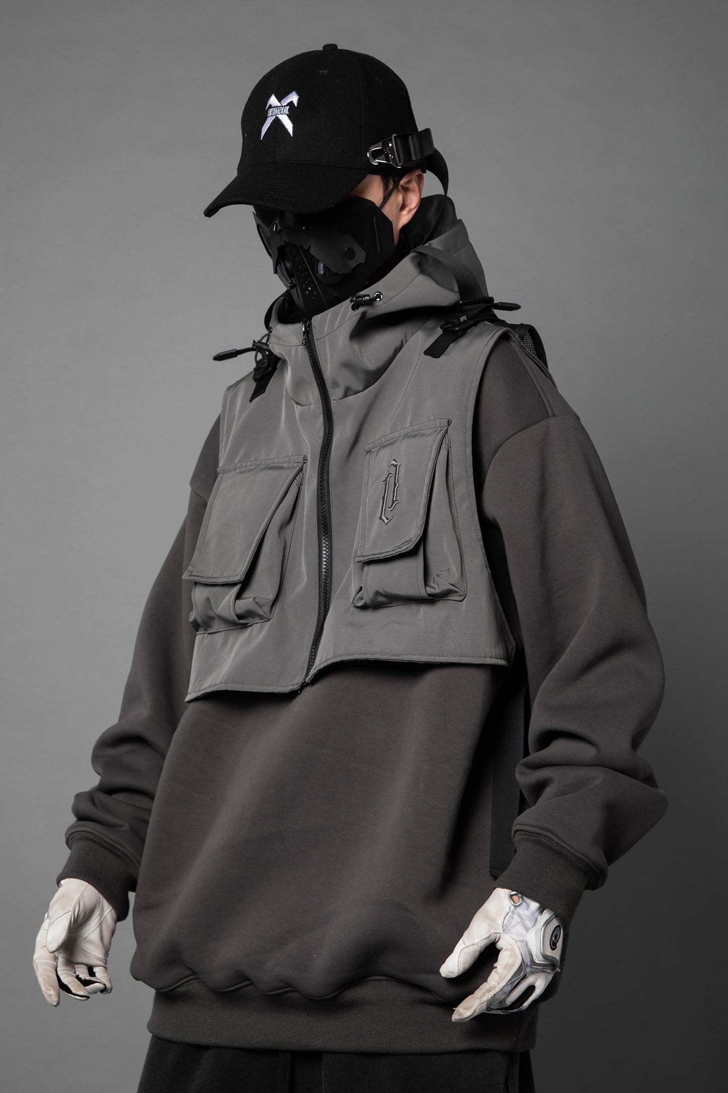 HiH34 Grey Tech Guard Hoodie - Concordia Style Boutique