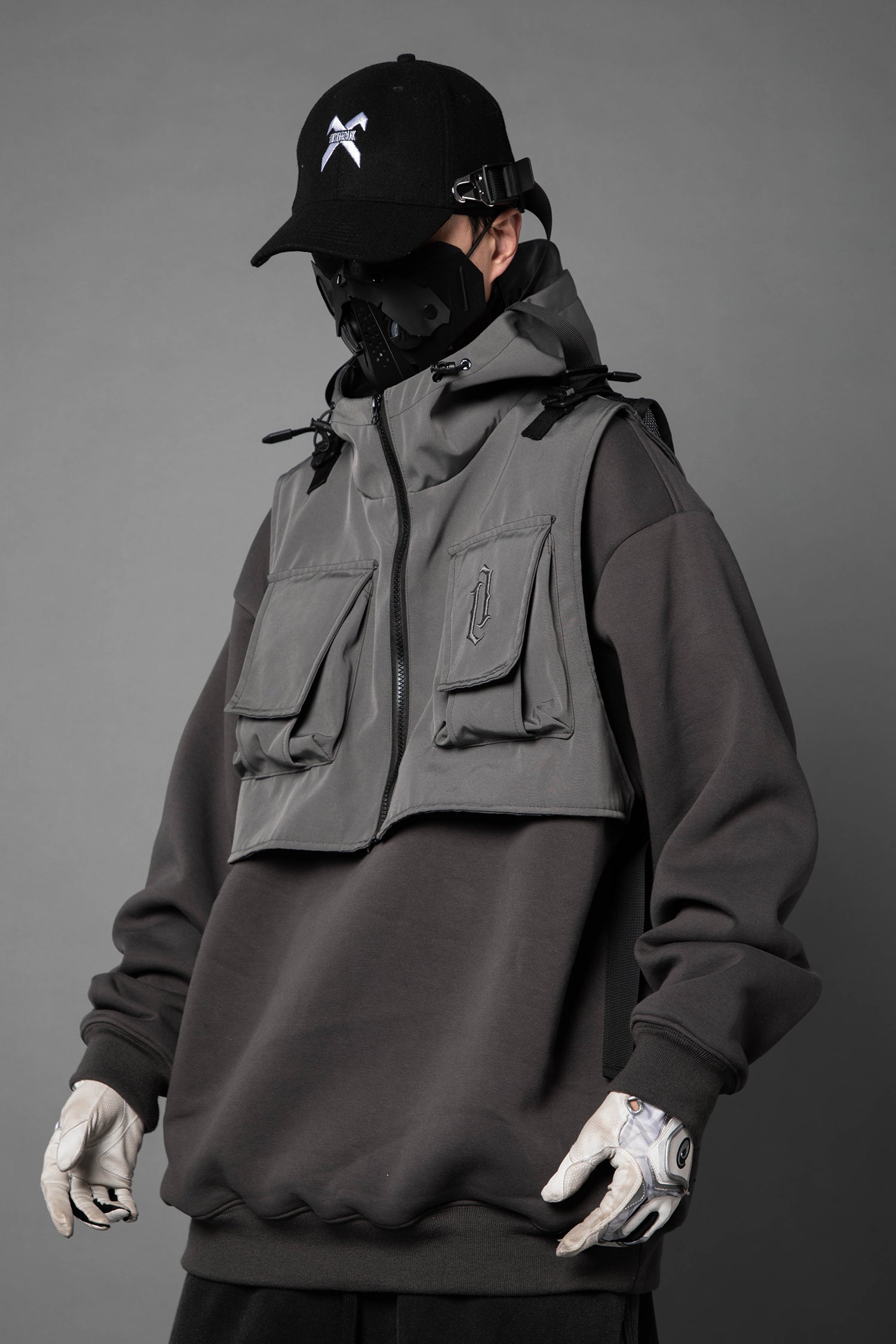 HiH34 Grey Tech Guard Hoodie - Concordia Style Boutique