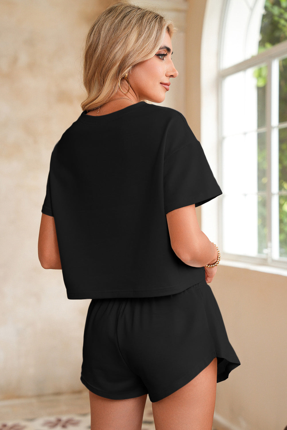 Luxury Cropped Tee and Ruffle High Waist Skort Set - Concordia Style Boutique