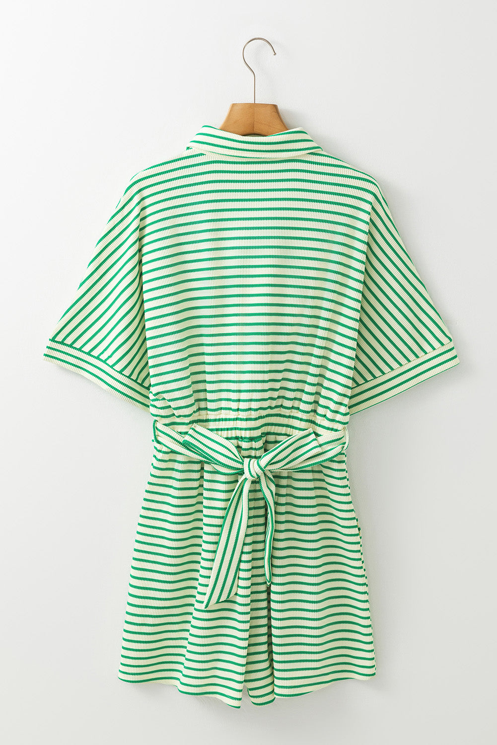 Annabelle Stripe Buttoned & Tie Romper - Concordia Style Boutique