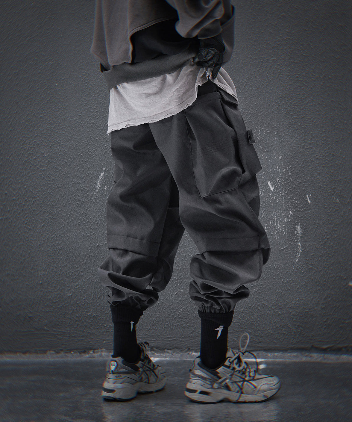 HiP42 Grey Techwear Joggers