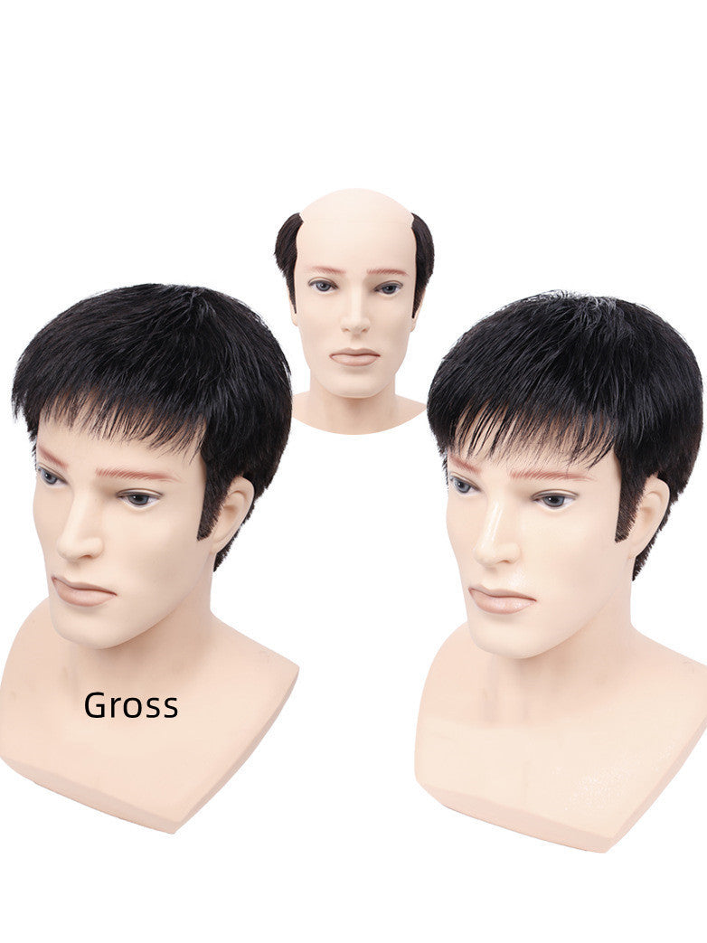 Men's Hair Replacement Forehead Bald Flip Cover - Premium wig from Concordia Style Boutique - Just $13.97! Shop now at Concordia Style Boutique