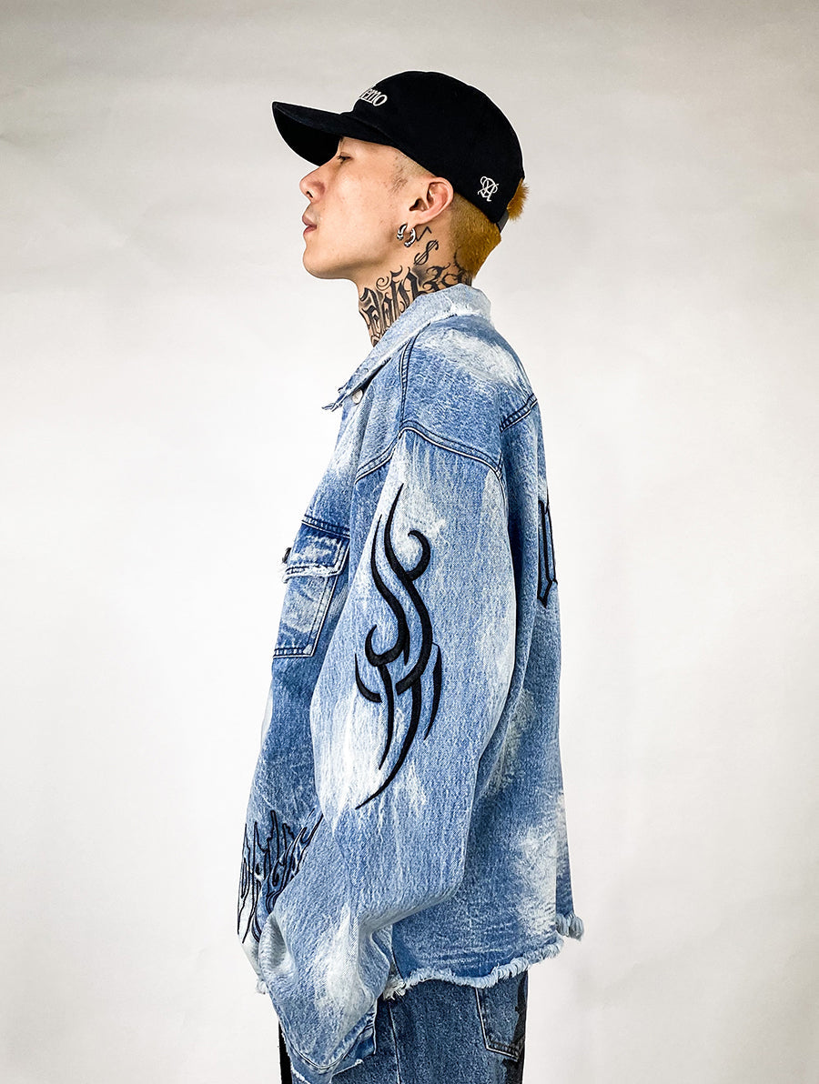 Shadow Destruction Denim Jacket - Concordia Style Boutique