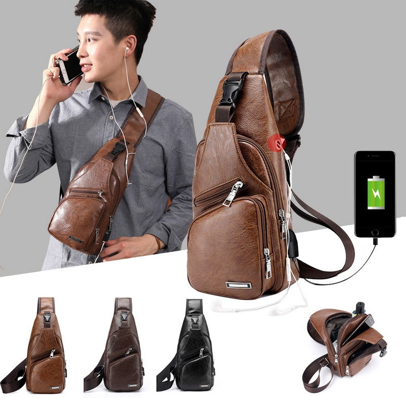 Men's USB Charging Bag - Premium Men's USB Charging Bag from Concordia Style Boutique - Just $19.78! Shop now at Concordia Style Boutique