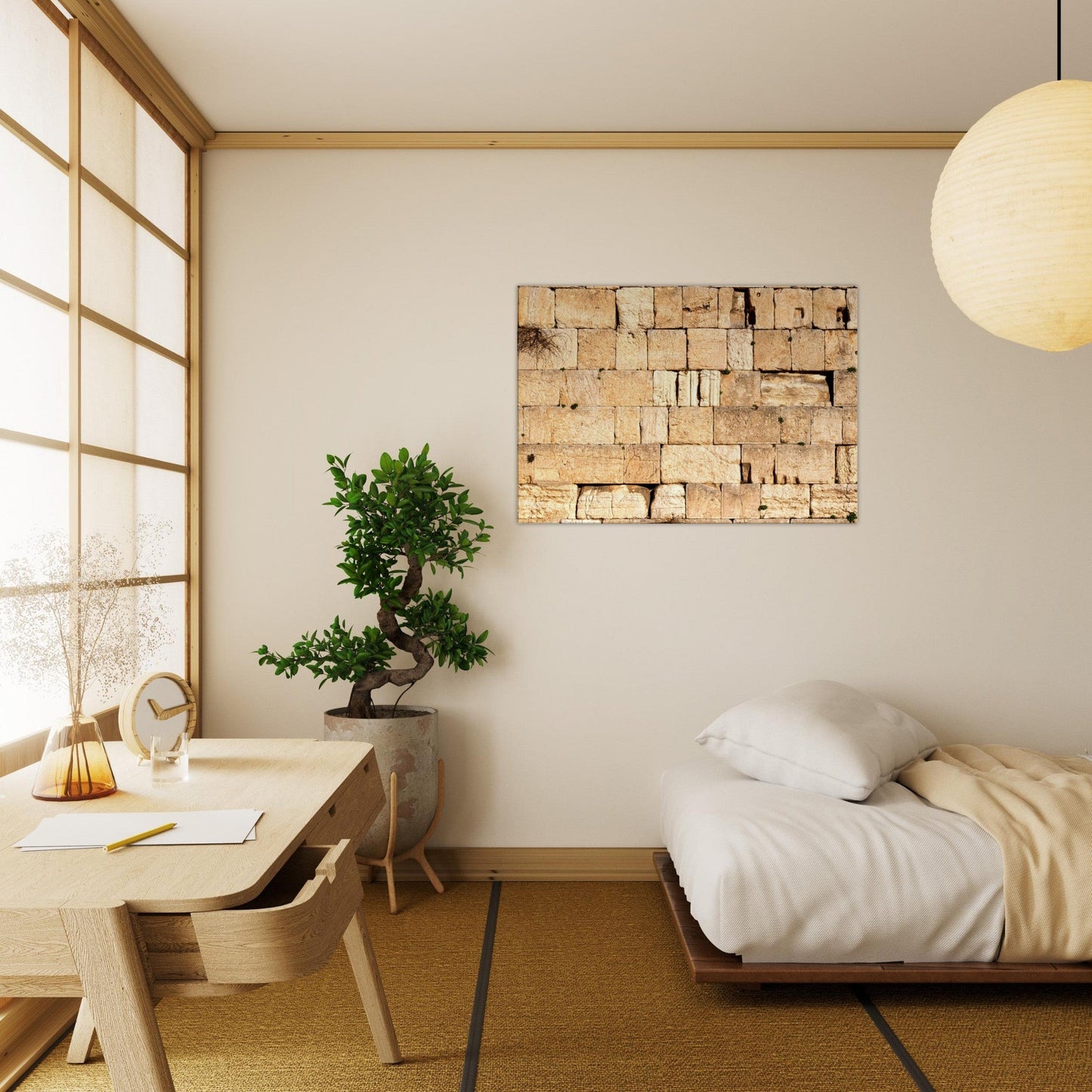 The Western Wall Brick Canvas Print