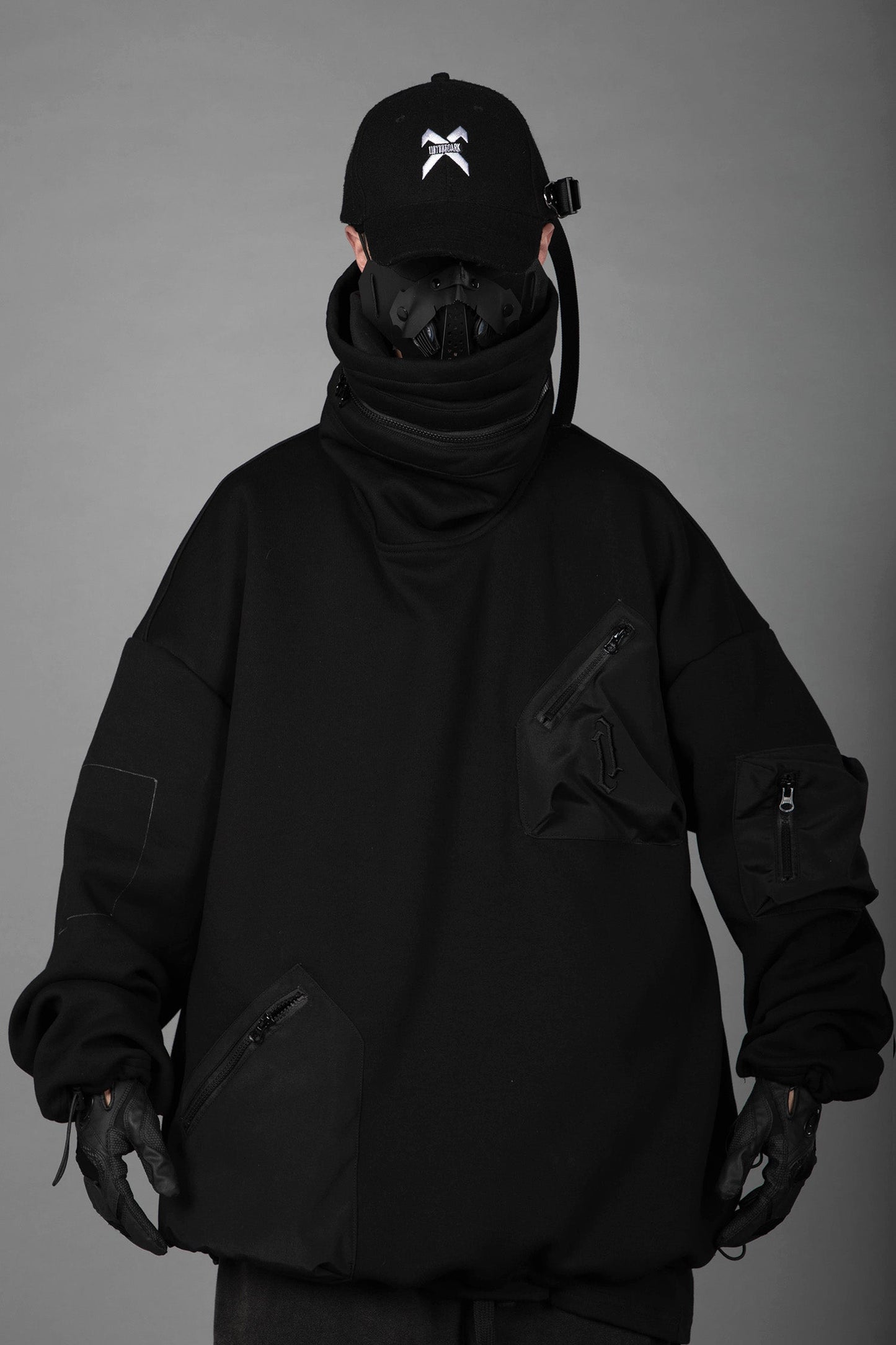 HiH33 Black Utility Hoodie - Concordia Style Boutique