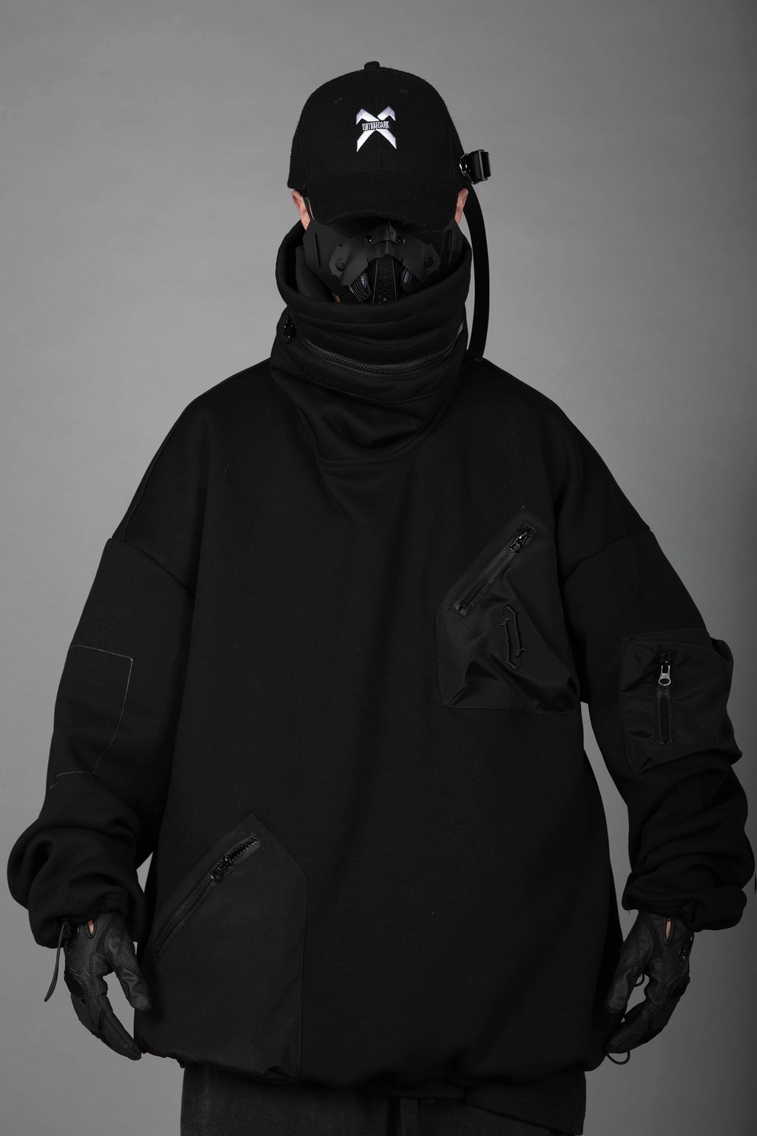 HiH33 Black Utility Hoodie - Concordia Style Boutique