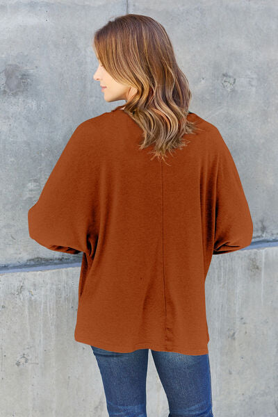 Double Take Full Size Round Neck Long Sleeve T-Shirt - Concordia Style Boutique
