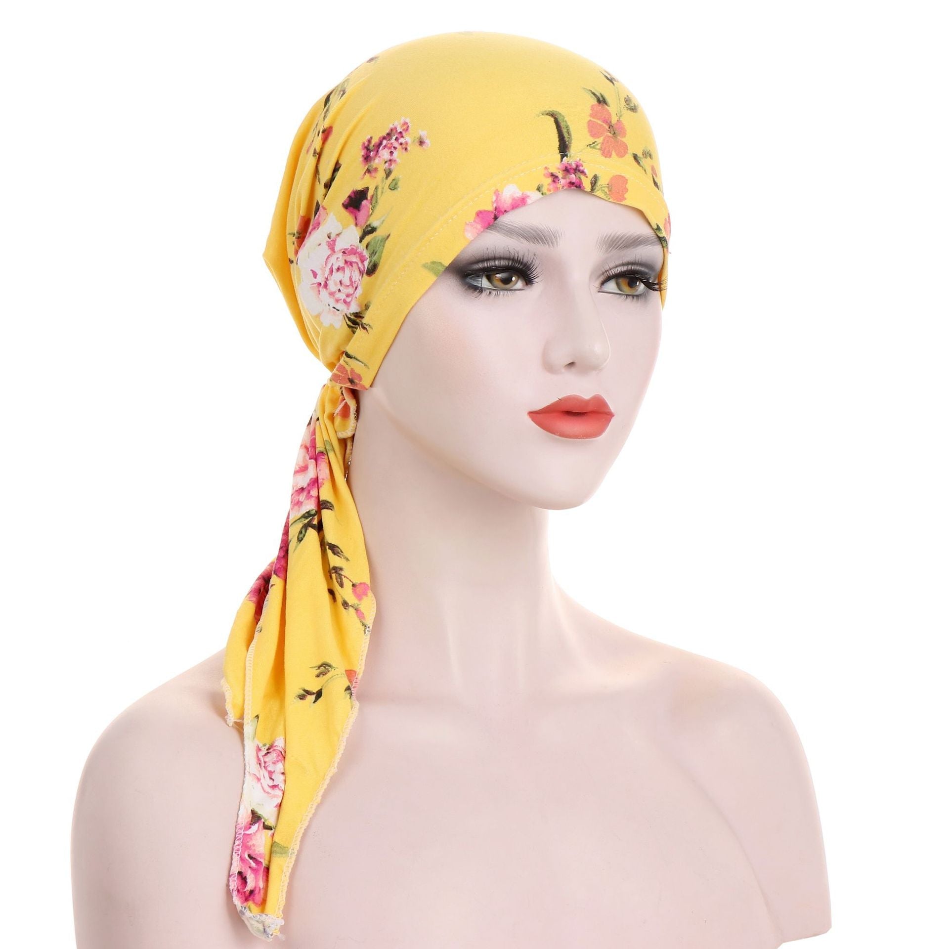 Curved Tail Turban Hat Flower Cloth Pullover - Premium head wrap from Concordia Style Boutique - Just $13.98! Shop now at Concordia Style Boutique