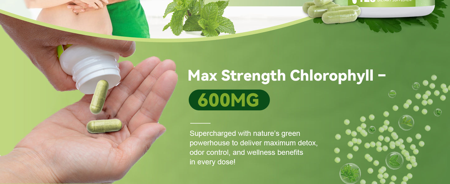 Chlorophyll Body Deodorizing Supplement - 120 Caps