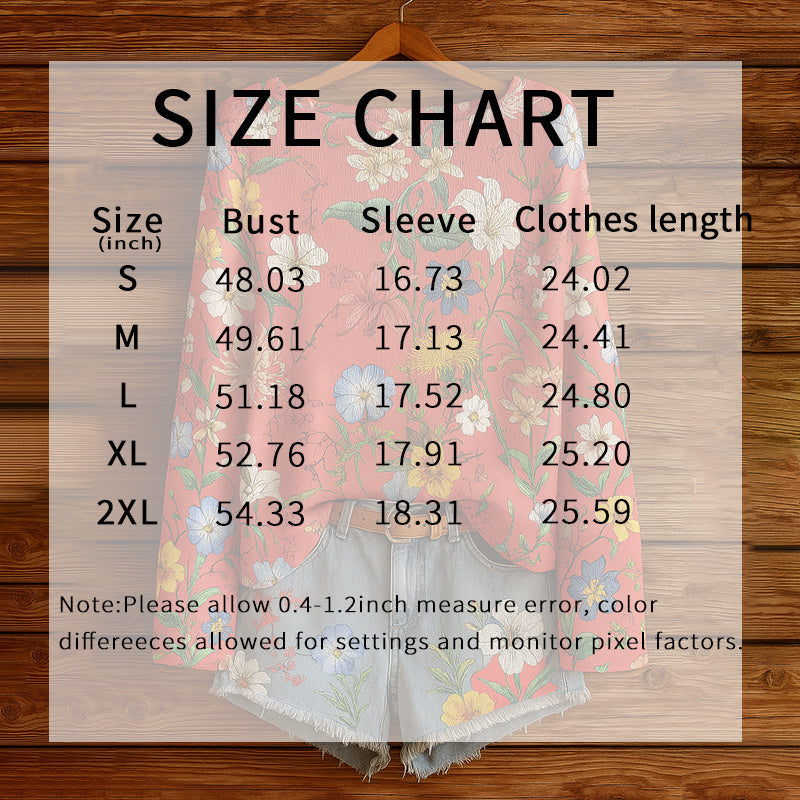 Women’s Fall Wildflower Print Long Sleeve T-Shirt