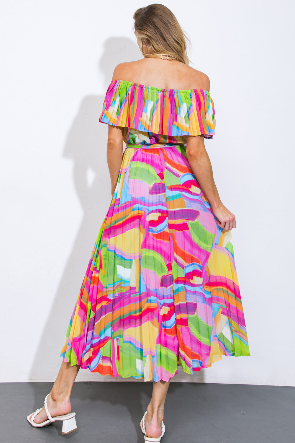 BLOSSOM BOULEVARD WOVEN MIDI DRESS - Concordia Style Boutique