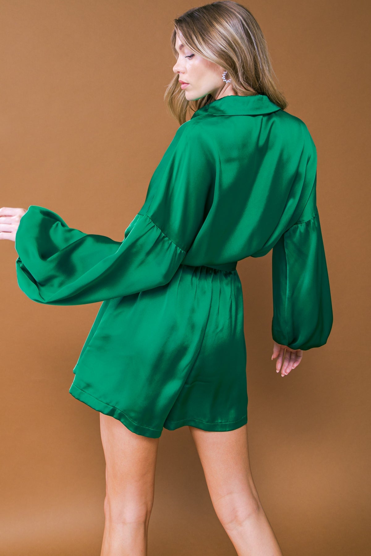 CELEBRATION TIME WOVEN SATIN ROMPER - Concordia Style Boutique