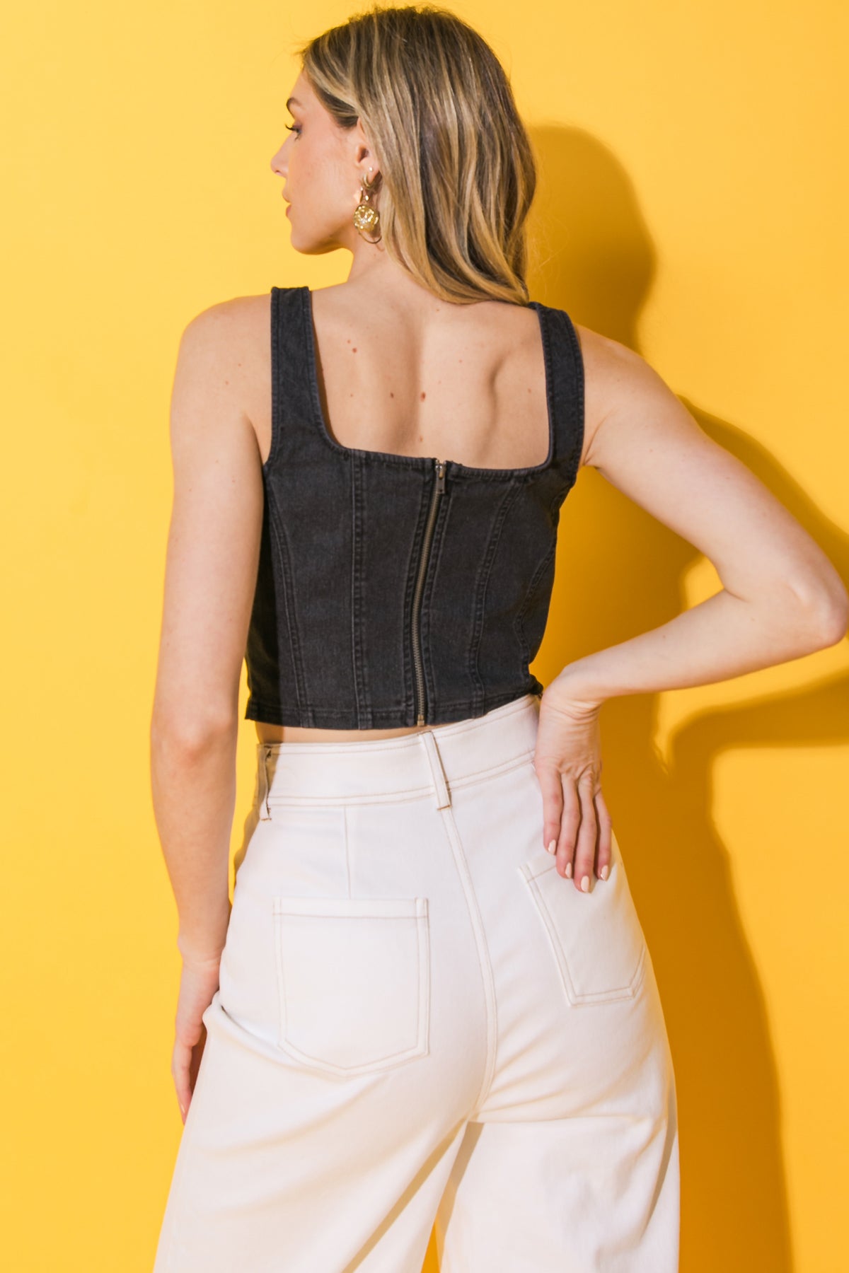 ALL AHEAD DENIM CROP TOP - Concordia Style Boutique
