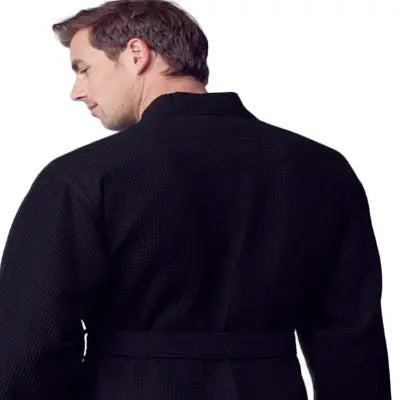Waffle Kimono Spa Bathrobe for Men - Absorbent, Lightweight - Concordia Style Boutique