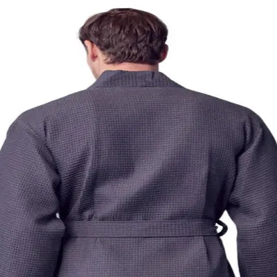 Waffle Kimono Spa Bathrobe for Men - Absorbent, Lightweight - Concordia Style Boutique
