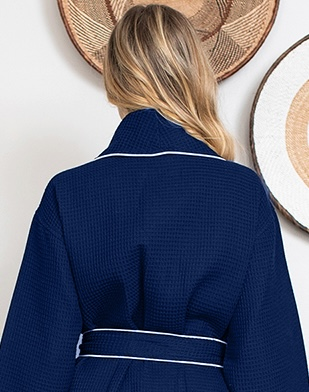 Knee-Length Waffle Kimono Robe for Women - Concordia Style Boutique