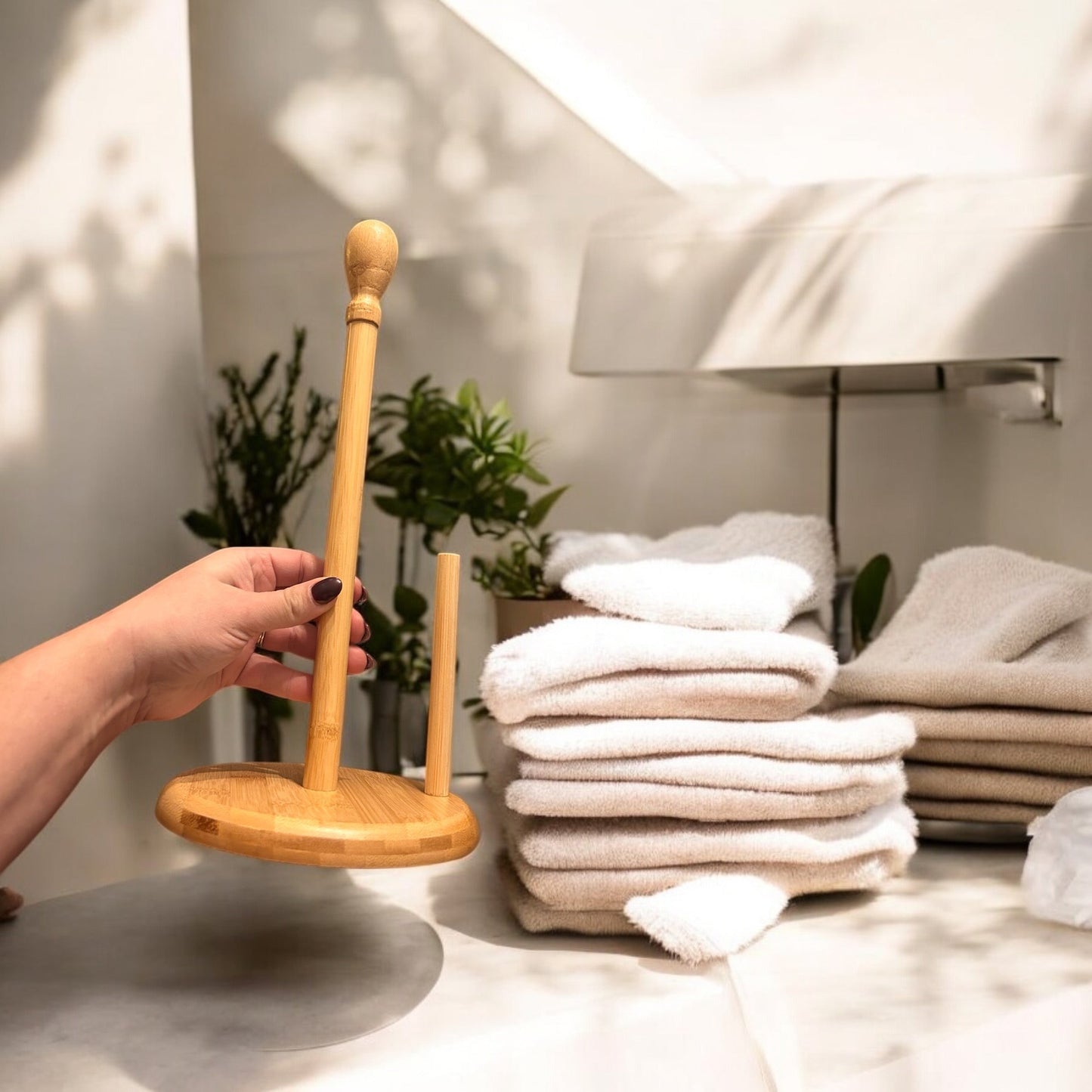 Bamboo Kitchen Paper Towel Holder - Concordia Style Boutique