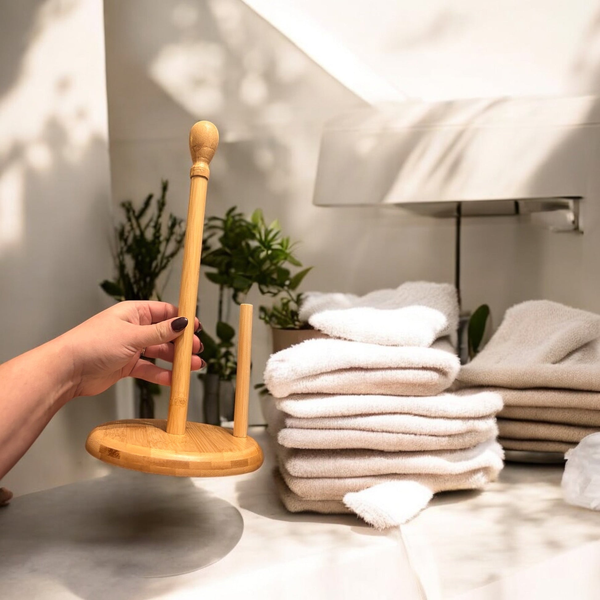 Bamboo Kitchen Paper Towel Holder - Concordia Style Boutique