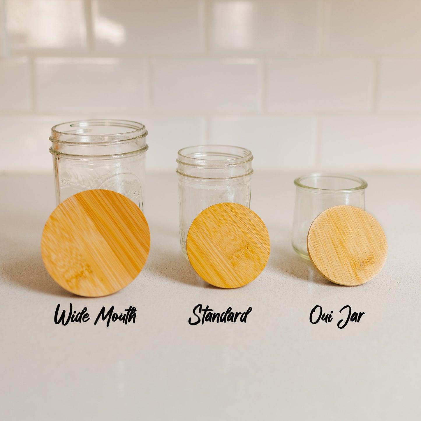 Bamboo Mason Jar Lids - Concordia Style Boutique